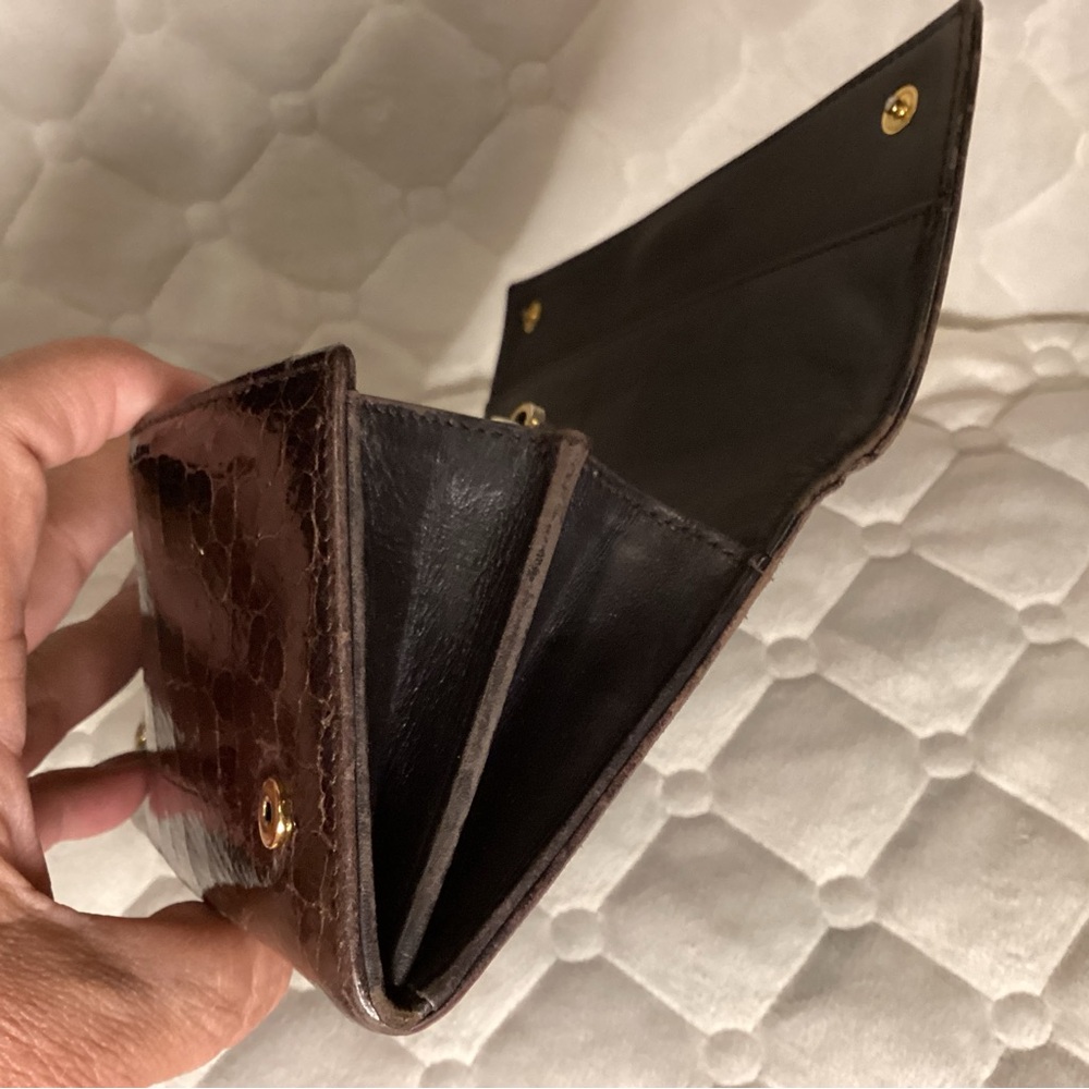 Miu Miu Authentic Wallet In Brown Alligator Embos… - image 7